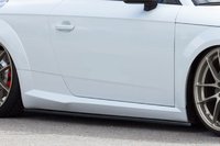 Audi TT 8S, Coupe + Roadster Seidenmatt Seitenschweller im Cup Look zum einfachen Unterbau unter dem Org. Schweller